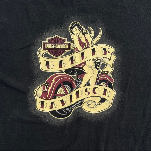 Black and Red Men’s Harley Davidson Motorcycles T-shirt Size XL Maryland - Picture 2 of 5